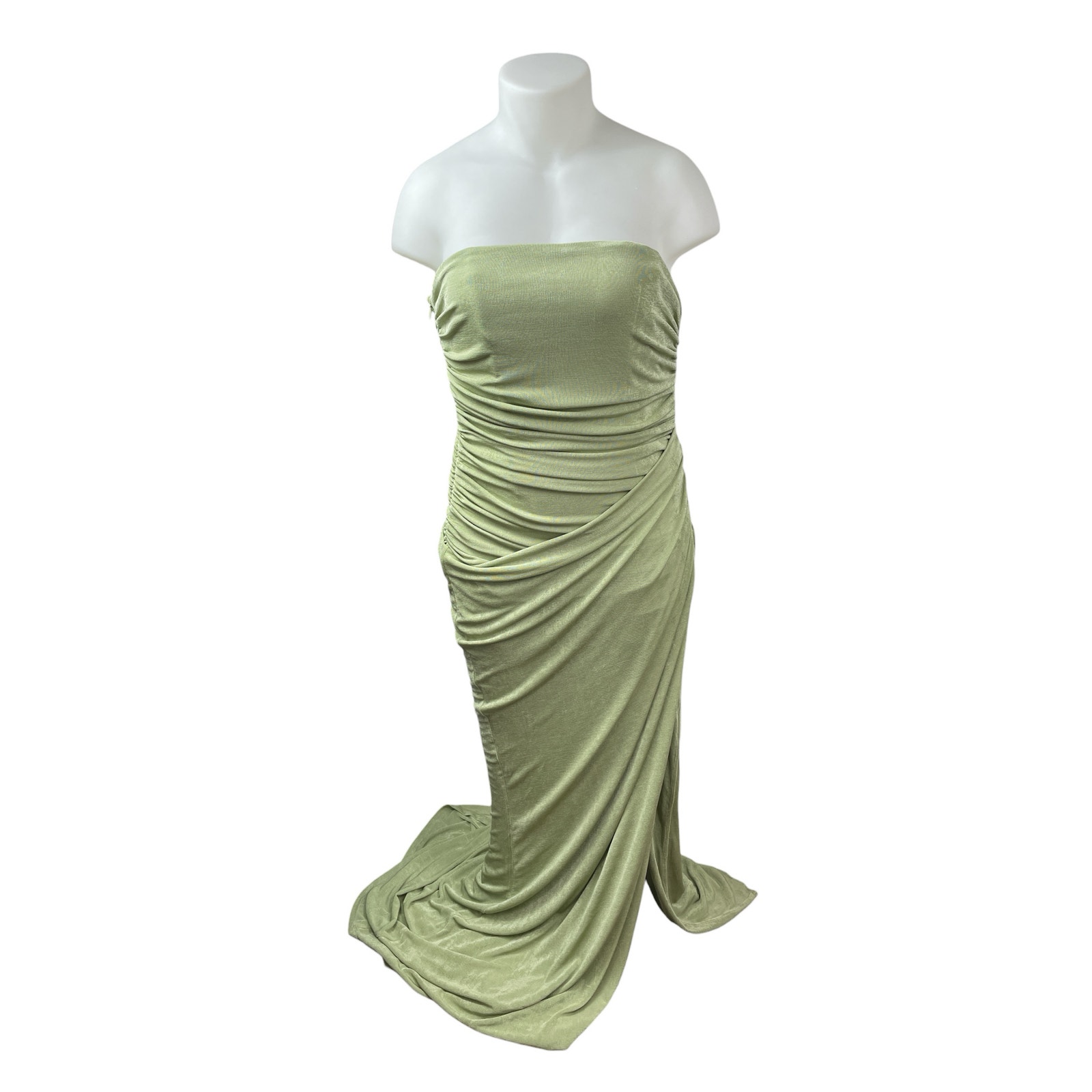 New Khanum's Kahlia Draped Sleeveless Tube Bandeau Scarf Maxi Bodycon Dress 3xl — image 2 of 7